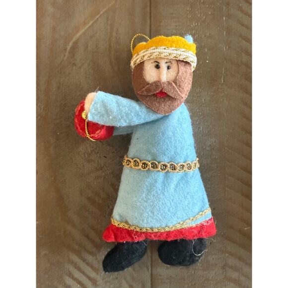 5 PC Felt Nativity Scene Christmas Ornaments Holy Family Dolls Jesus Mary 5" - Picture 6 of 8